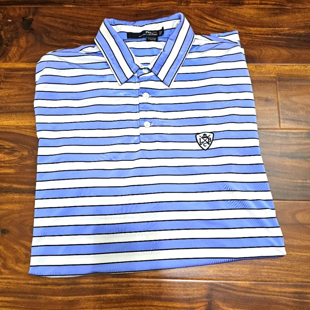Polo by Ralph Lauren Nautical Blue and White Striped Polo